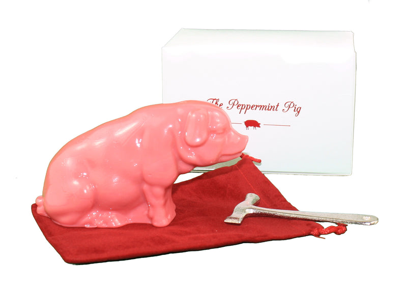 The Famous Peppermint Pig - Clarence (16 ounce with Hammer) - The Country Christmas Loft