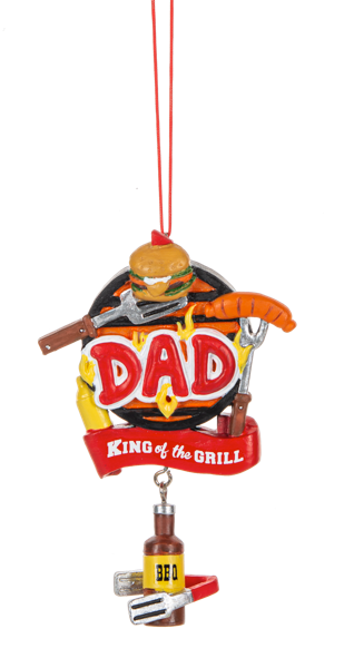 Grill Ornament - Dad King of the Grill
