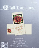 Tall Traditions 18 Card Set - Poinsettia - The Country Christmas Loft