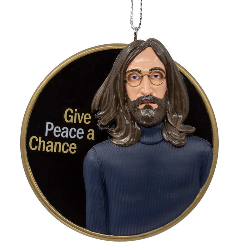 John Lennon Give Peace A Chance Ornament - The Country Christmas Loft