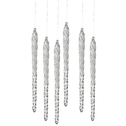 Silver Icicle Set Ornament - The Country Christmas Loft