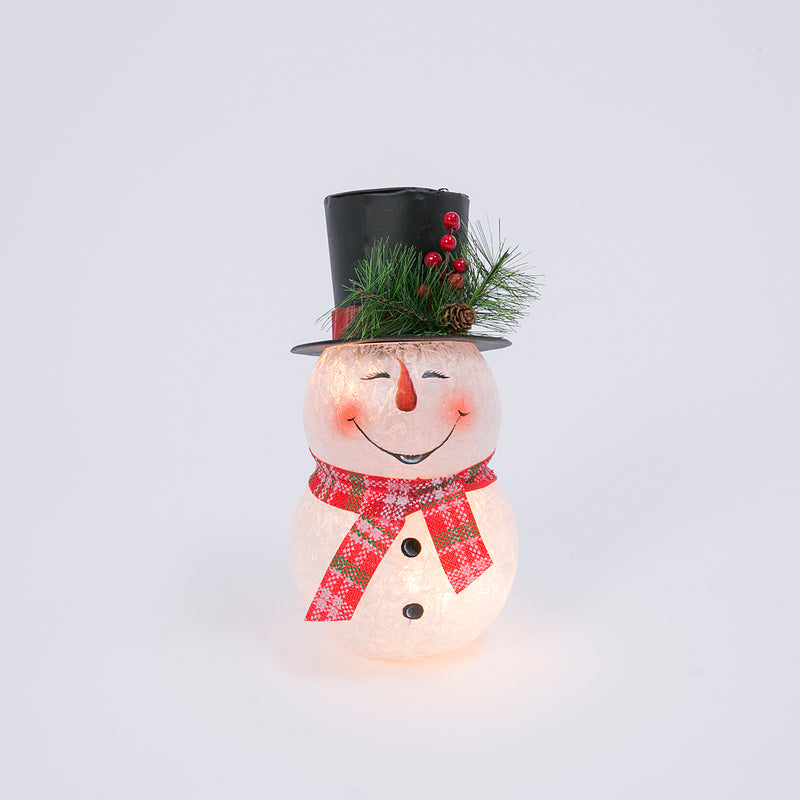 10 Inch lighted Snowman Lamp - The Country Christmas Loft
