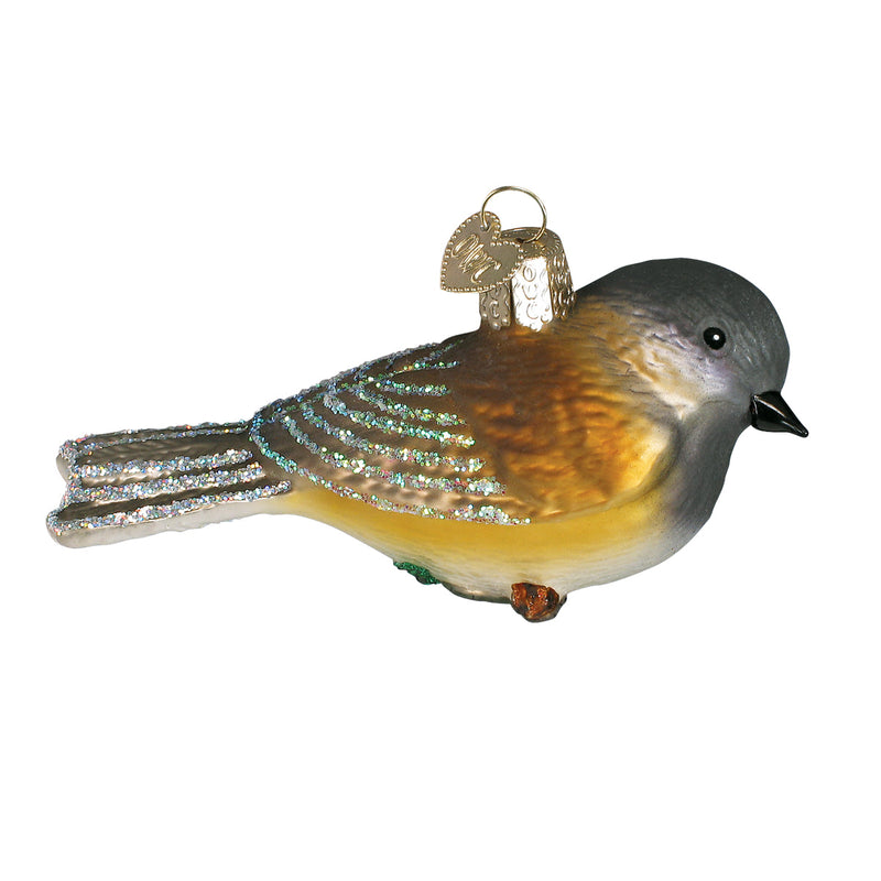 Black Capped Chickadee Glass Blown Ornament - The Country Christmas Loft