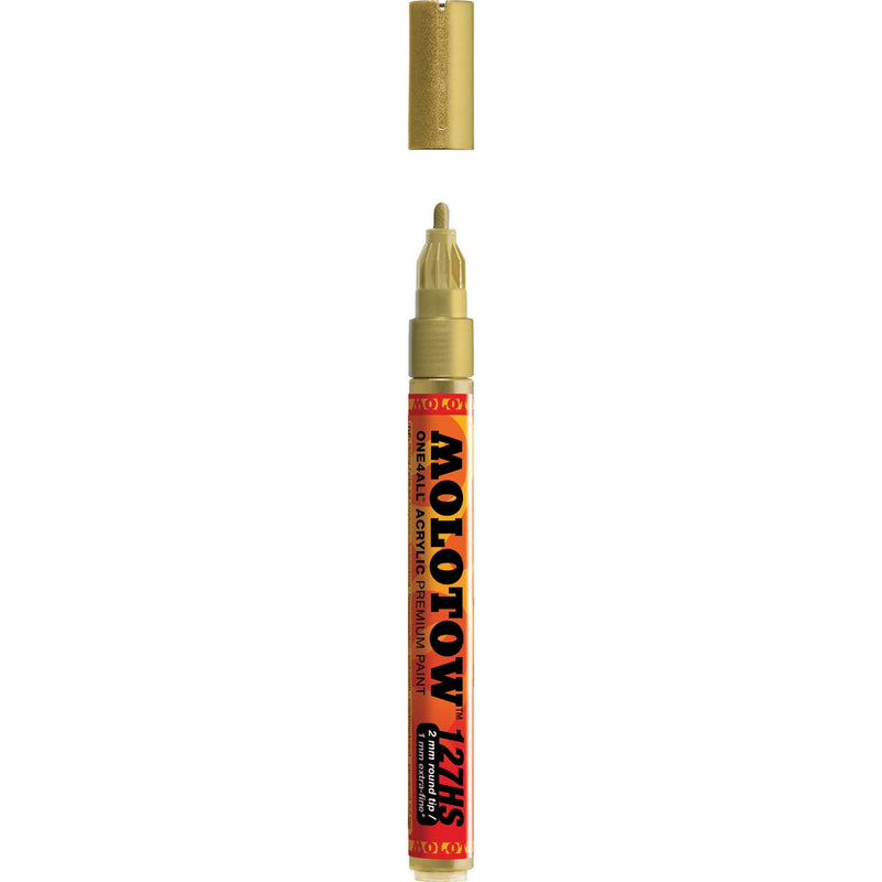 Molotow One4All Acrylic Paint Marker - Metallic Gold - 2mm Bullet Tip - The Country Christmas Loft