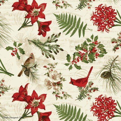 Nature Sings Cardinal Linen Set - - The Country Christmas Loft