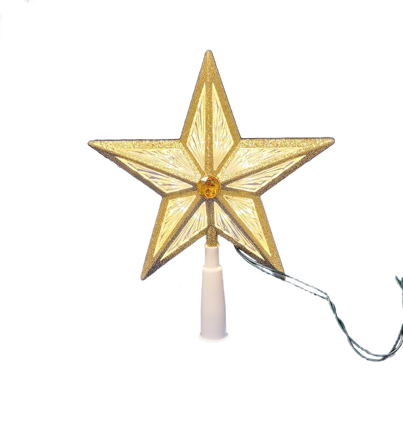 LED Tree Top Star - Warm White - 8 Inch