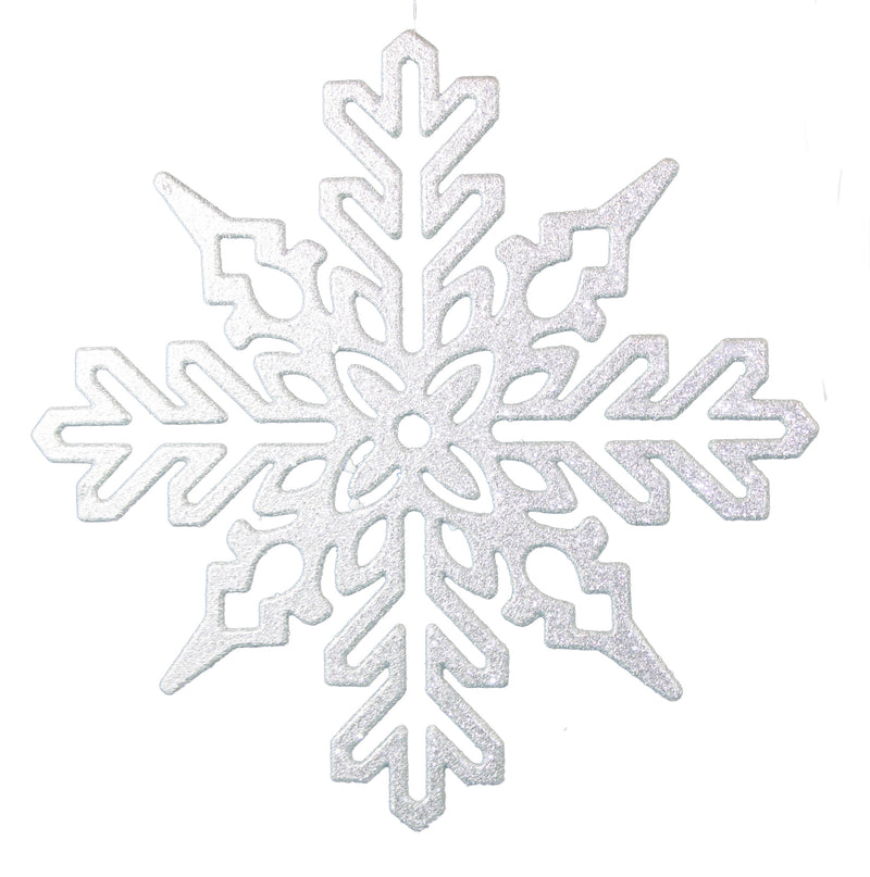 Glitter Snowflake 11 Inch Ornament - Full Sparkle - Diecut