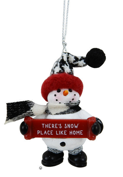 Cozy Snowman Ornament - There's Snow Place Like Home - The Country Christmas Loft