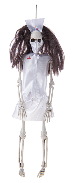 Costumed Hanging Skeleton - Nurse - The Country Christmas Loft
