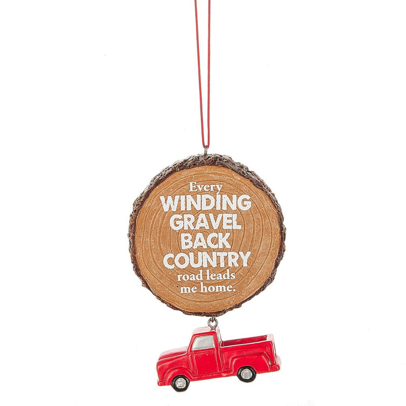 Country Road Leads Me Home Ornament - The Country Christmas Loft