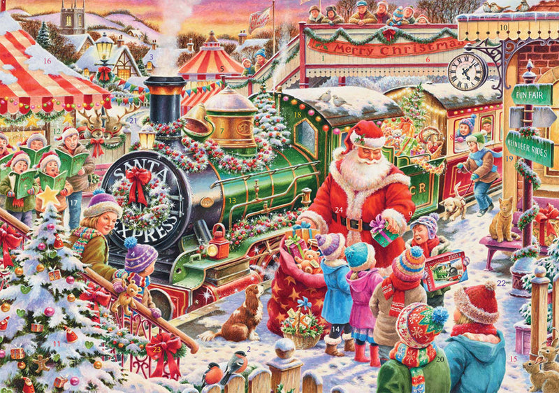 Santa's Train Advent Calendar - The Country Christmas Loft