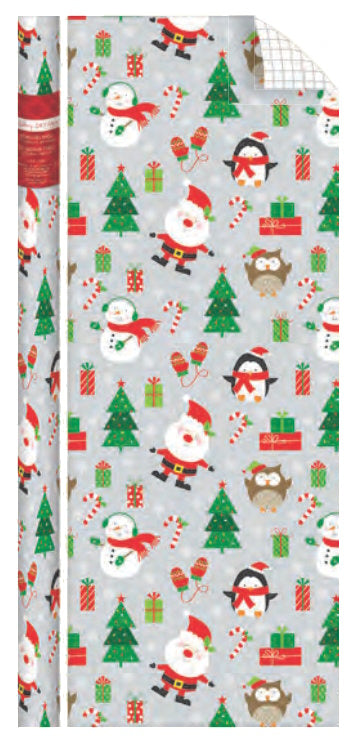 Holiday Characters Foil Roll Wrap - 30" x 144"