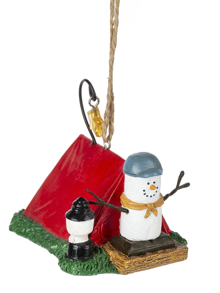 S'more Tent Ornament - Red - The Country Christmas Loft