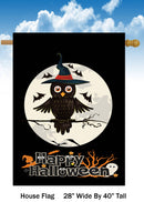 Owl on Full Moon House Flag - The Country Christmas Loft
