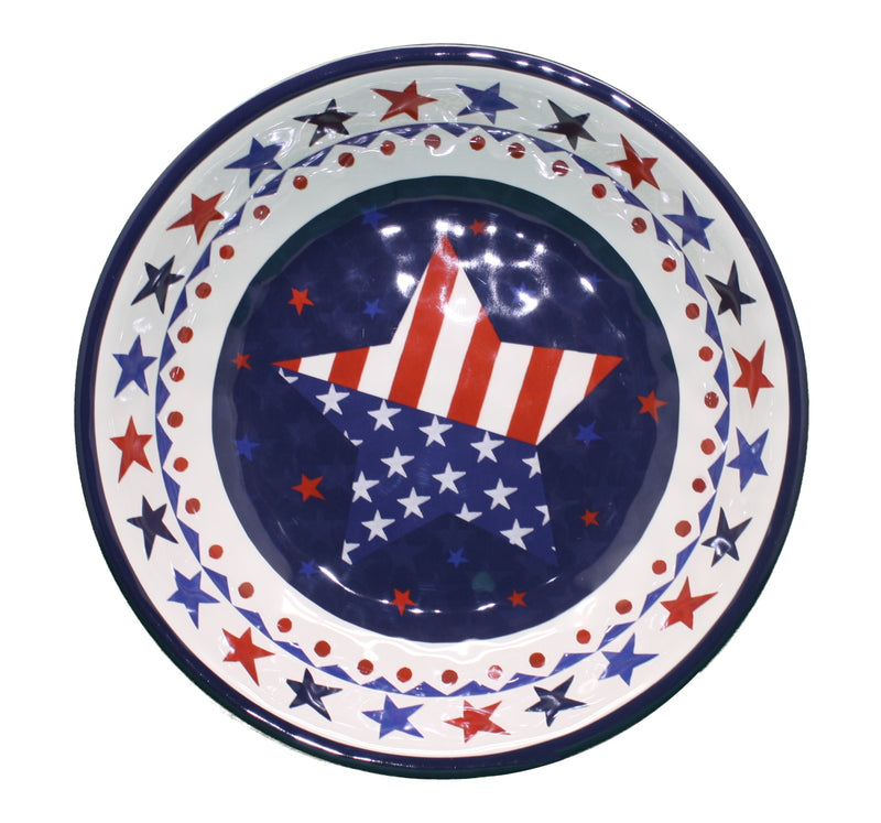 Stars and Stripes Serving Bowl - The Country Christmas Loft
