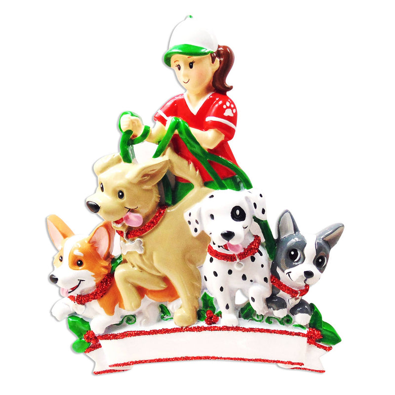 Dog Walker Christmas Ornament - The Country Christmas Loft