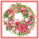 Candy Ribbon Wreath - Lunch Napkin - The Country Christmas Loft