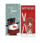 Christmas Money Card Holder - Snowman/Skis - The Country Christmas Loft