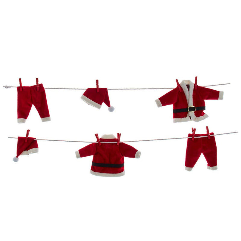 Red and White Santa Suit Garland
