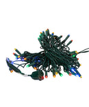 50-Light 5mm Multi-Color LED Green Wire Light Set - The Country Christmas Loft