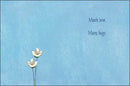 Notion Card - Sympathy Card: Three flowers in vase with full moon in background - The Country Christmas Loft