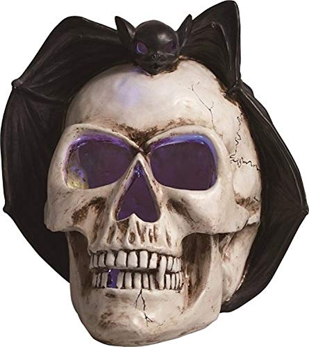 Resin Skull With Bat Led Screamer - The Country Christmas Loft