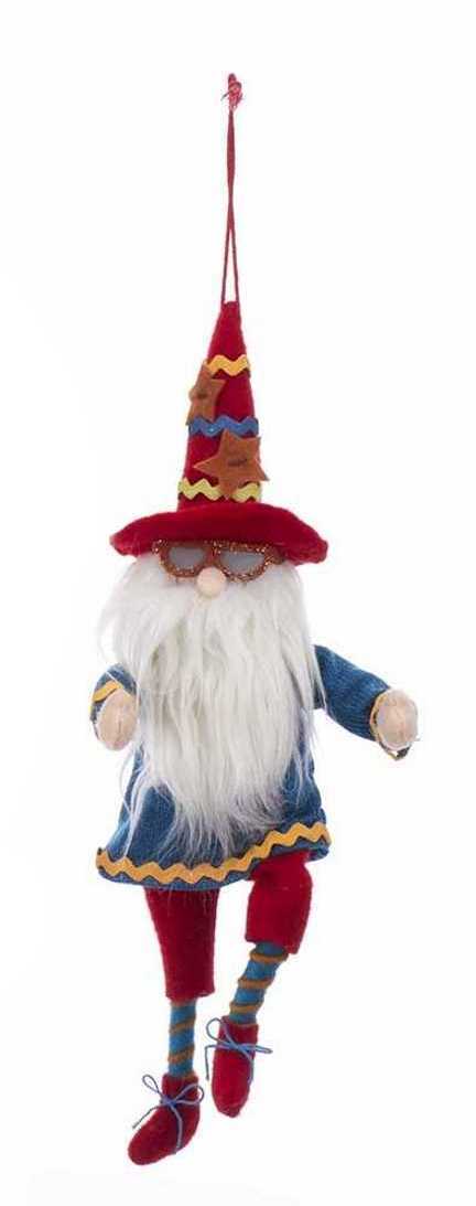 Gnome Wearing Sunglasses Ornament - Blue - The Country Christmas Loft
