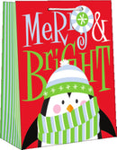 Medium Sized Juvenile Giftbag - Merry and Bright - The Country Christmas Loft