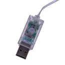 Lighted USB Clear Iridescent Glass Ball Ornament - Dimpled - The Country Christmas Loft