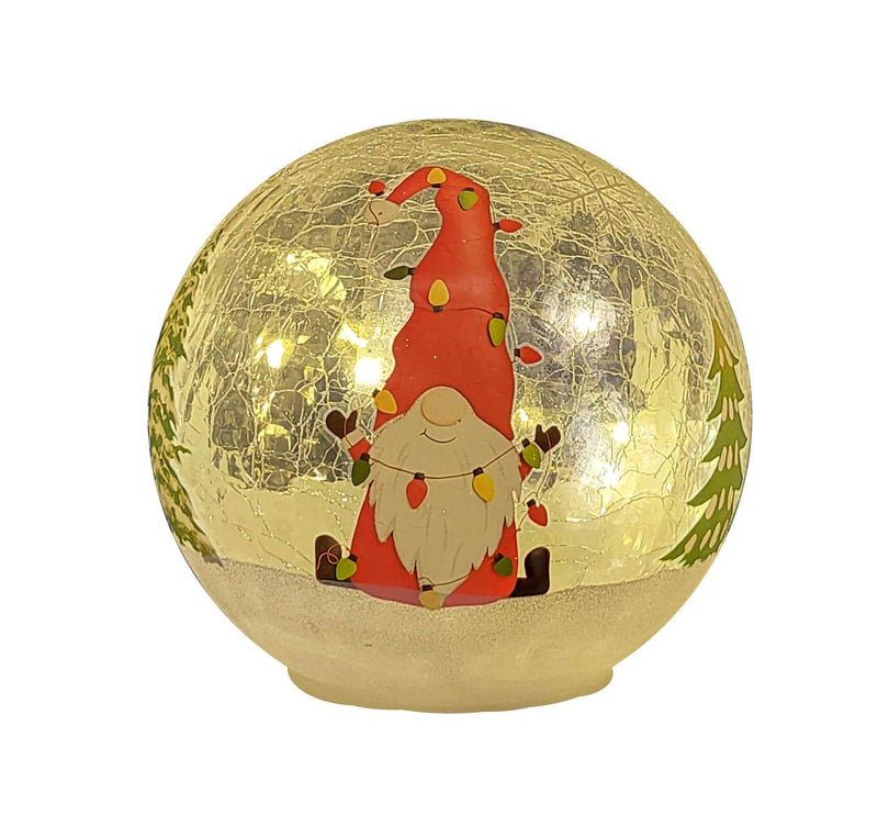 Lighted Globe - Gnome With Lights