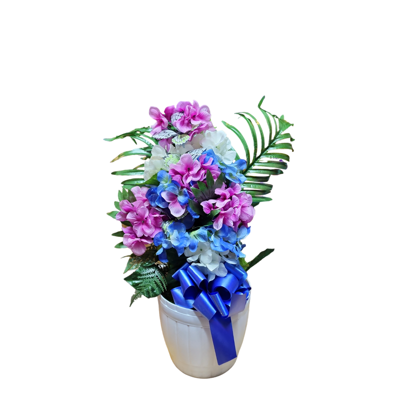 22" Potted Floral Basket -