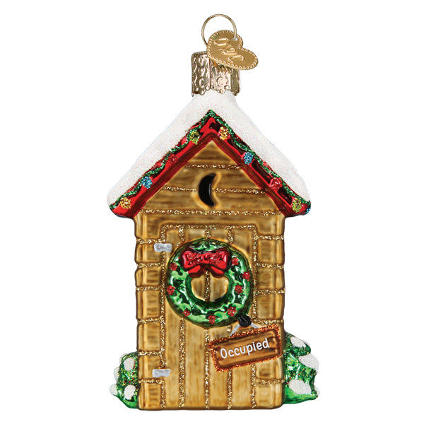 Old World Christmas Holiday Outhouse Ornament - The Country Christmas Loft