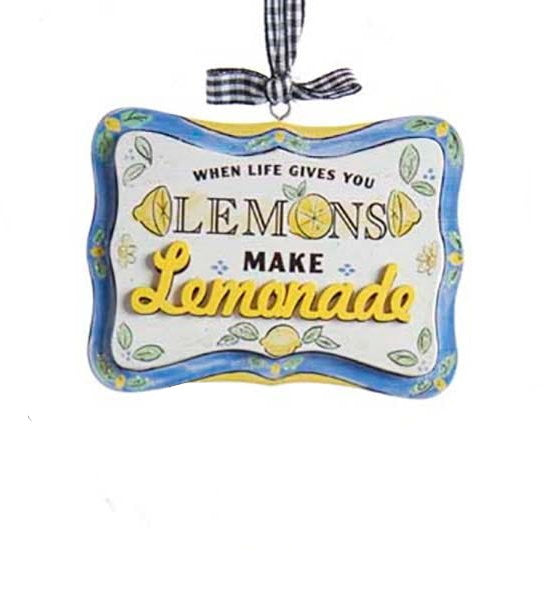 When life gives you lemons Ornament - Make Lemonade - The Country Christmas Loft