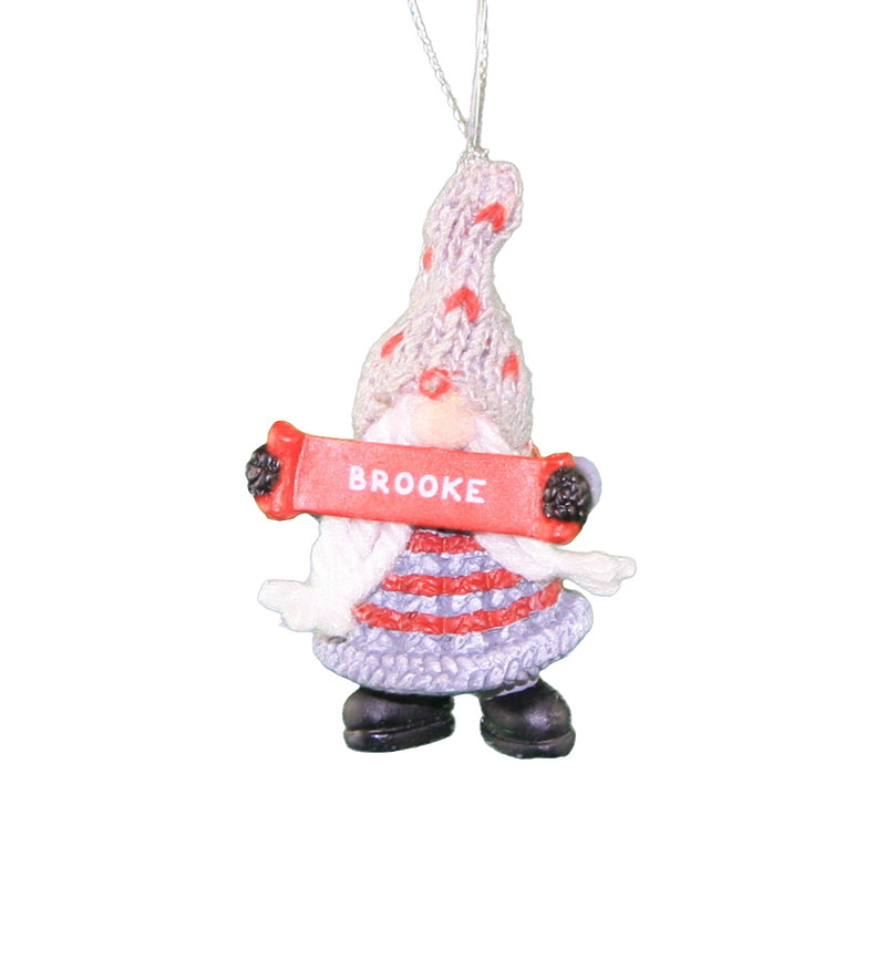 Personalized Gnome Ornament (Letters A-I) - Brooke - The Country Christmas Loft