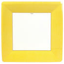 Caspari Grosgrain Border (Yellow) - Dinner Plate