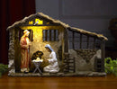 7 Inch Real Life Nativity Set - Includes All People, Lighted Manger, Chest Of Gold, Frankincense & Myrrh - The Country Christmas Loft