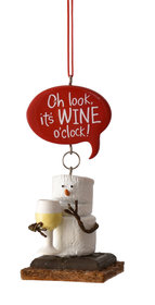 Toasted Smore Ornament - Oh Look... it's WINE o'clock - The Country Christmas Loft