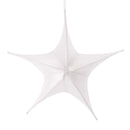 32 Inch Metalic Silk Foldable 3D Star - Silver - The Country Christmas Loft