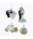Noble Gems Wedding Boxed Glass Ornaments - 4-Piece Box Set - The Country Christmas Loft