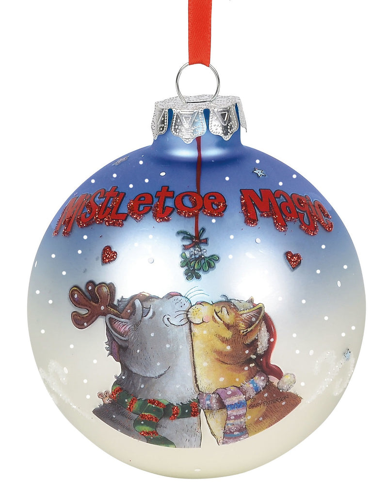 Mistletoe Magic Cat Ornament - The Country Christmas Loft