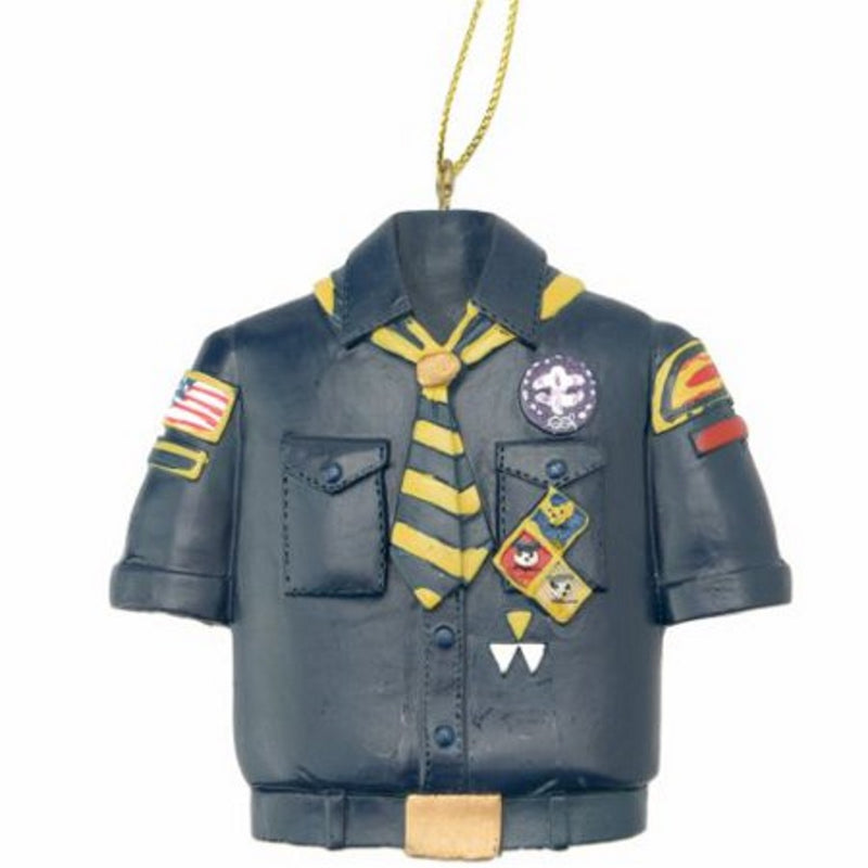 Resin Cub Scout Blue Shirt Ornament - 3.25" - The Country Christmas Loft