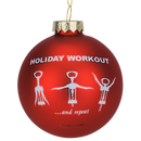 Wine Opener Holiday Workout Funny Glass Christmas Ornament - The Country Christmas Loft
