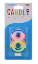 Colorful Birthday Candle - 8 - The Country Christmas Loft