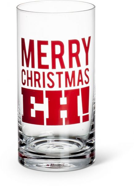Mckenzie Merry Christmas, Eh! Glass Tumbler - The Country Christmas Loft