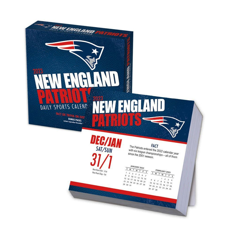2023 New England Patriots Page A Day Desk Calendar - The Country Christmas Loft