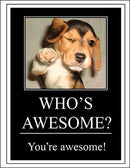 Notion - Who's Awesome  Birthday Card - The Country Christmas Loft