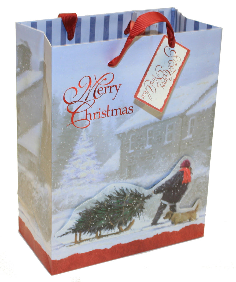Traditional Medium Handmade Gift Bags - Glee - The Country Christmas Loft
