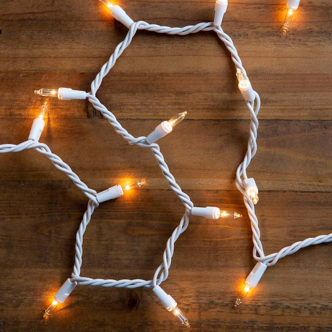 GE String A Long 100-Count 20.6-ft Clear Incandescent Plug-In Christmas String Lights