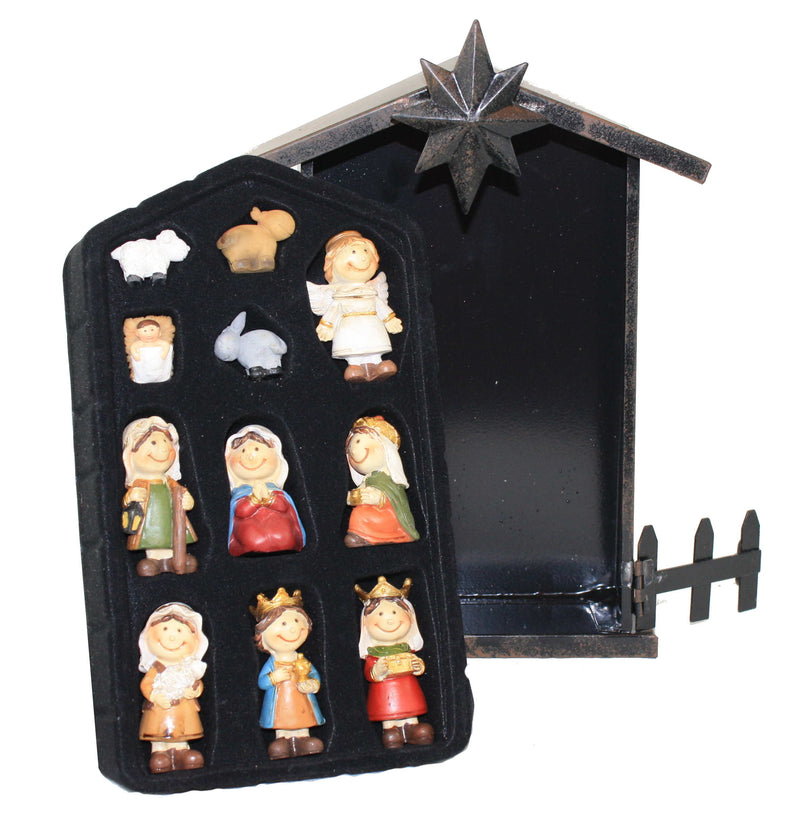 11 Piece mini Nativity Set - Traditional - The Country Christmas Loft