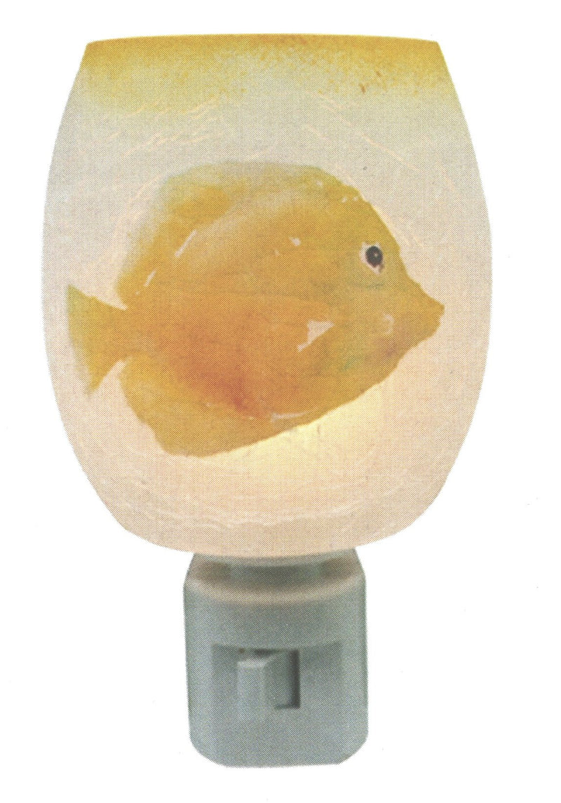 Glass Nightlight - Water Color Fish - - The Country Christmas Loft